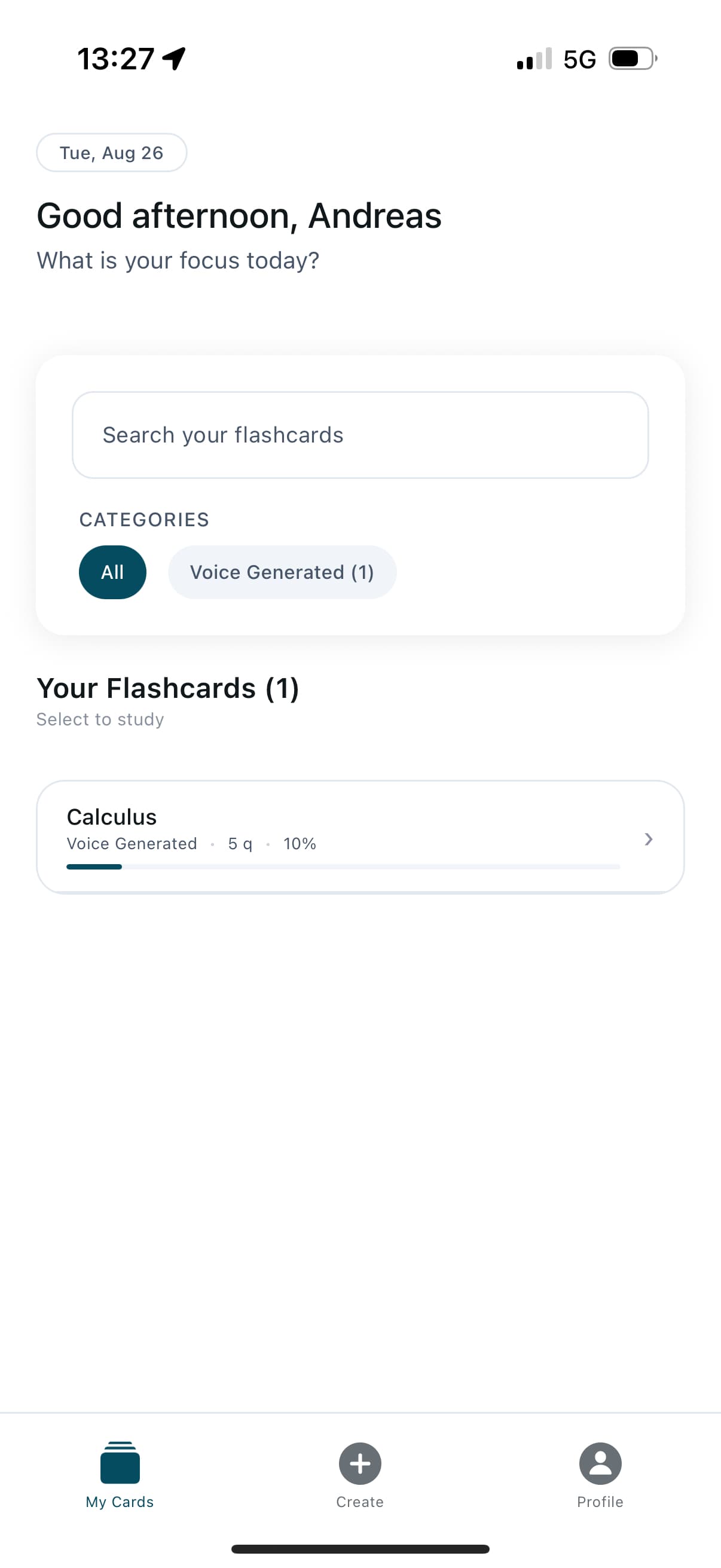 Decksy study experience on mobile